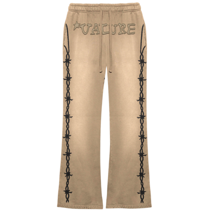 Barbwire Stiched logo Sweatpants (BONE)